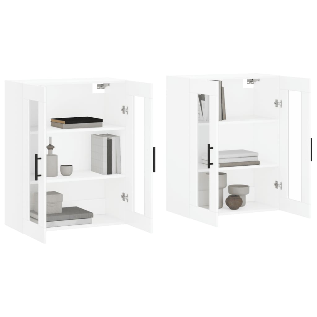 Image Armoires murales 2 pcs blanc bois d'ingénierie | Xios Store SNC vidaXL Xios Store SNC