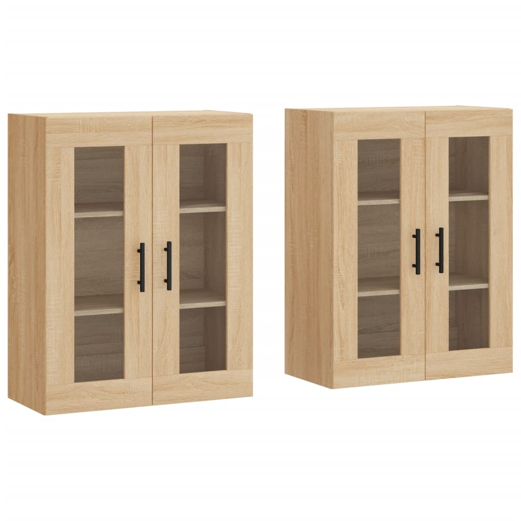 Image Armoires murales 2 pcs chêne sonoma bois d'ingénierie | Xios Store SNC vidaXL Xios Store SNC