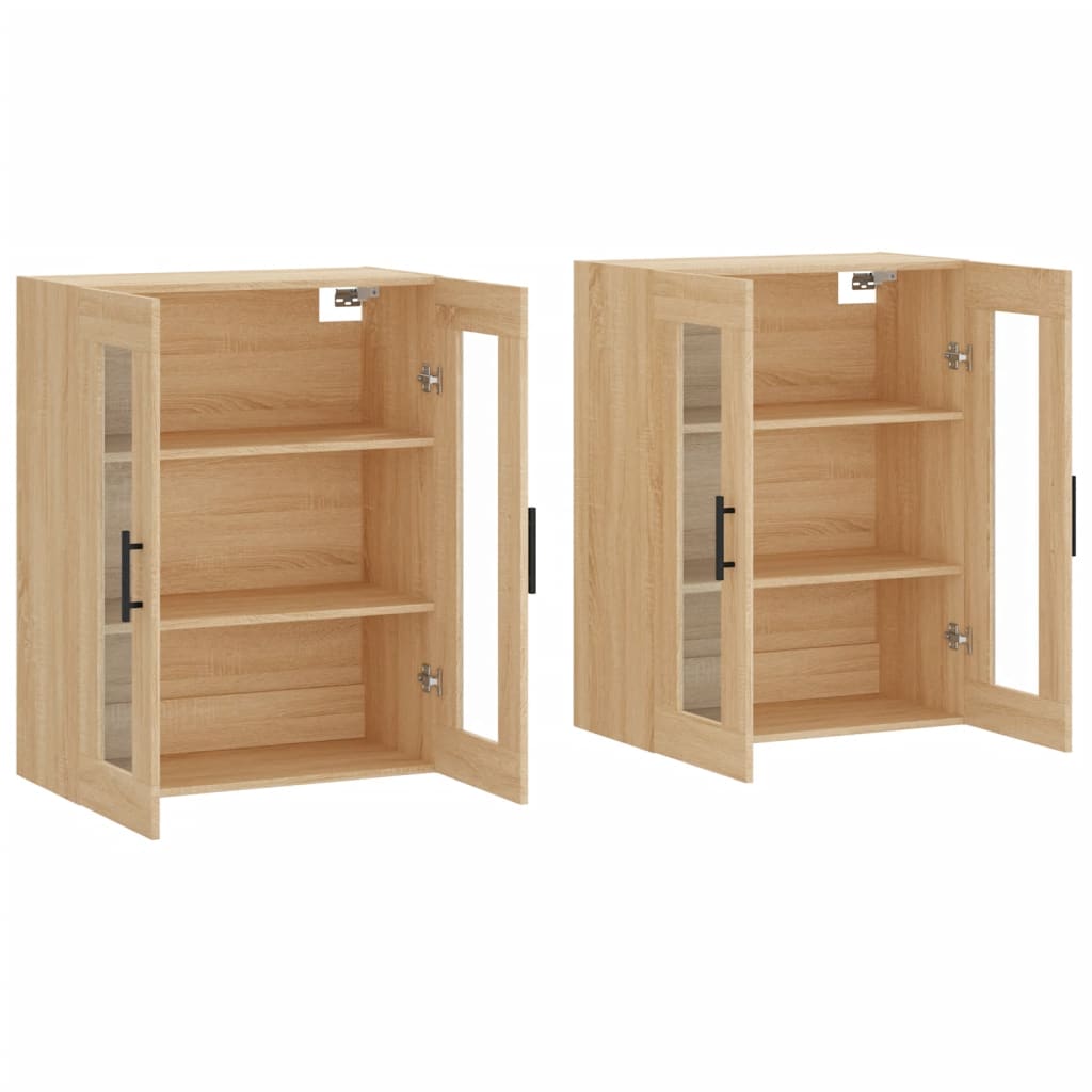 Image Armoires murales 2 pcs chêne sonoma bois d'ingénierie | Xios Store SNC vidaXL Xios Store SNC