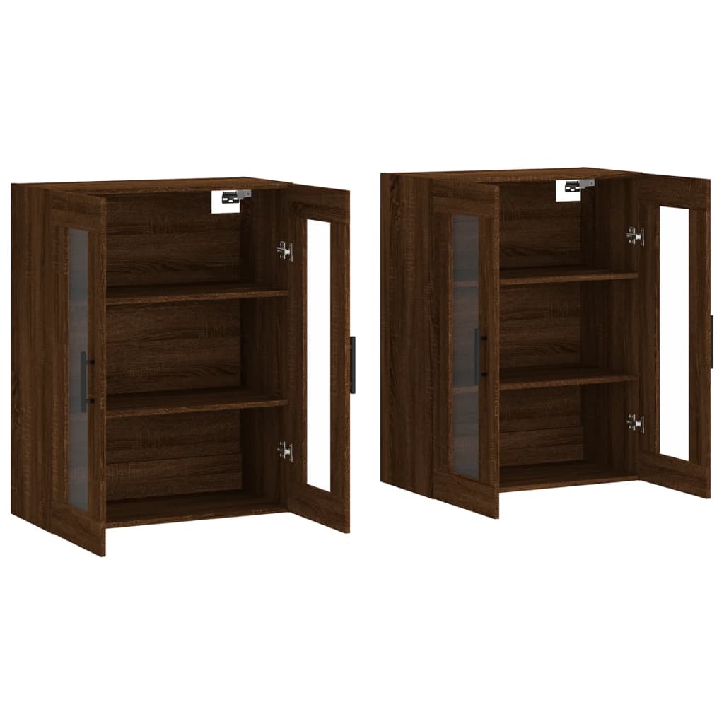 Image Armoires murales 2 pcs chêne marron bois d'ingénierie | Xios Store SNC vidaXL Xios Store SNC