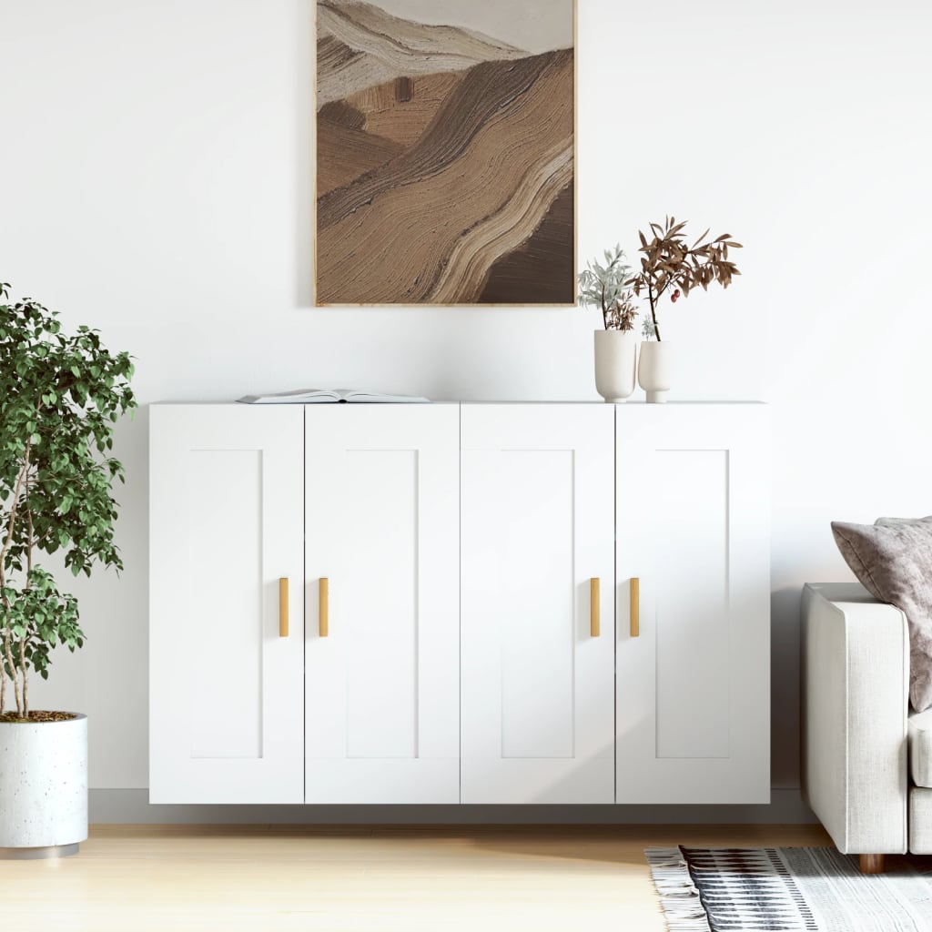 Image Armoires murales 2 pcs blanc bois d'ingénierie | Xios Store SNC vidaXL Xios Store SNC