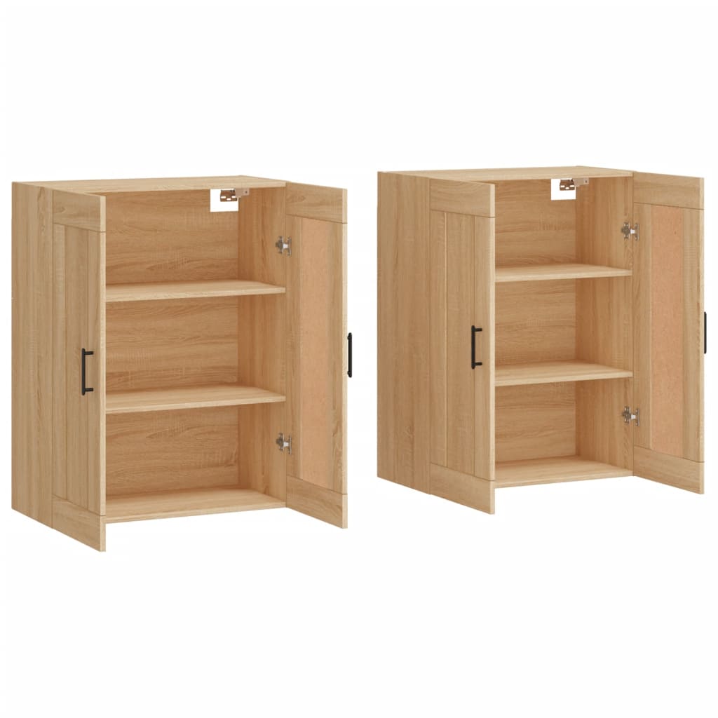 Image Armoires murales 2 pcs chêne sonoma bois d'ingénierie | Xios Store SNC vidaXL Xios Store SNC