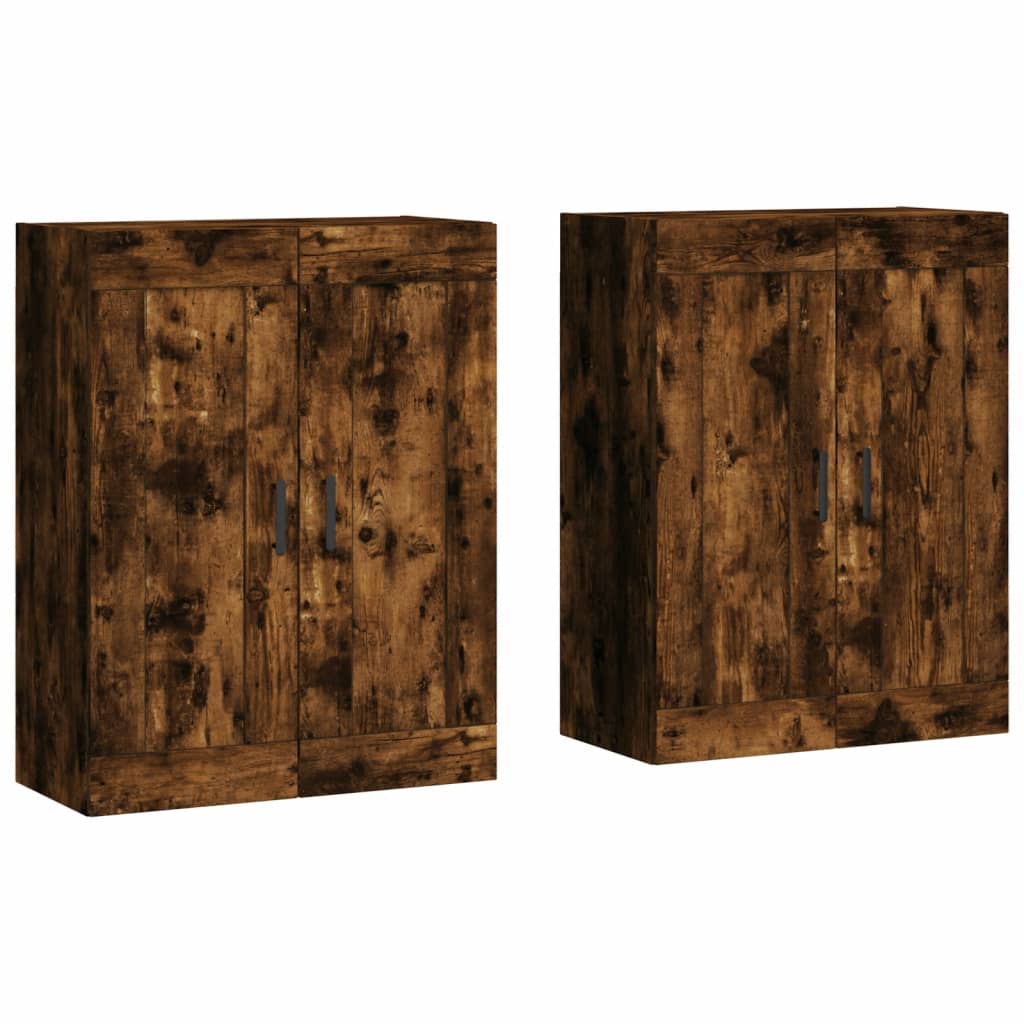 Image Armoires murales 2 pcs chêne fumé bois d'ingénierie | Xios Store SNC vidaXL Xios Store SNC