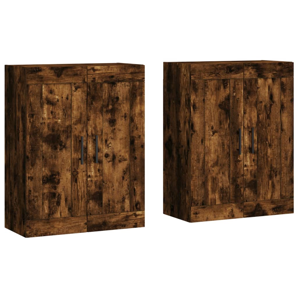 Image Armoires murales 2 pcs chêne fumé bois d'ingénierie | Xios Store SNC vidaXL Xios Store SNC