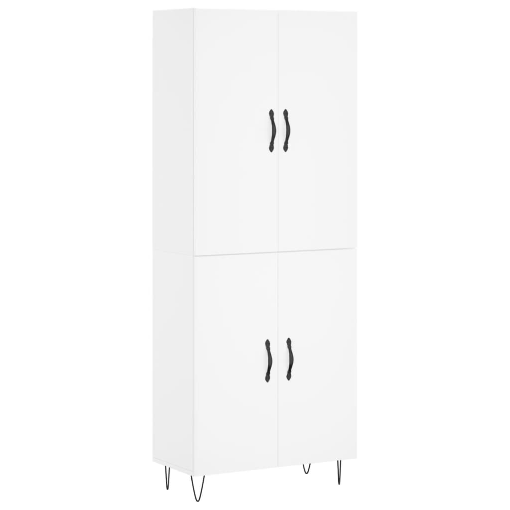 Image Buffet haut Blanc 69,5x34x180 cm Bois d'ingénierie | Xios Store SNC vidaXL Xios Store SNC