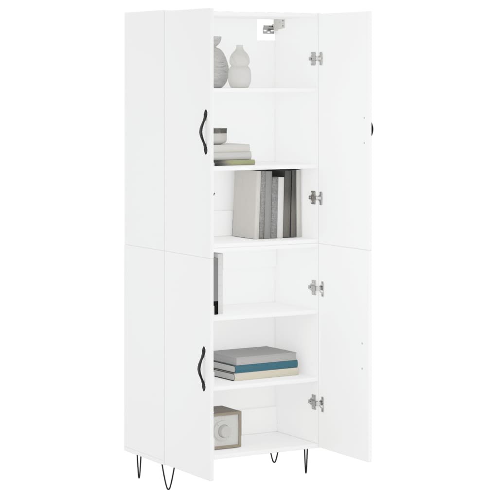 Image Buffet haut Blanc 69,5x34x180 cm Bois d'ingénierie | Xios Store SNC vidaXL Xios Store SNC