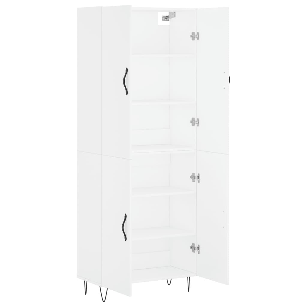 Image Buffet haut Blanc 69,5x34x180 cm Bois d'ingénierie | Xios Store SNC vidaXL Xios Store SNC