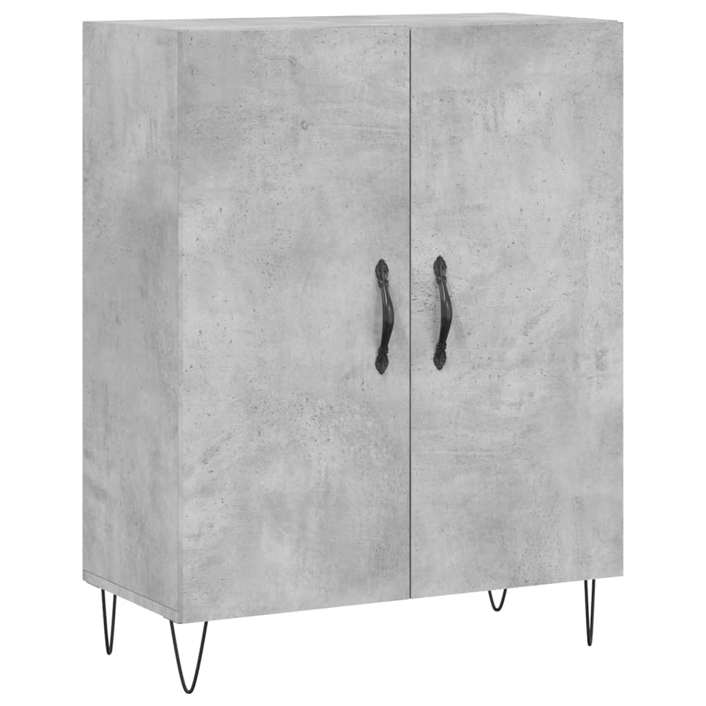 Image Buffet haut Gris béton 69,5x34x180 cm Bois d'ingénierie | Xios Store SNC vidaXL Xios Store SNC