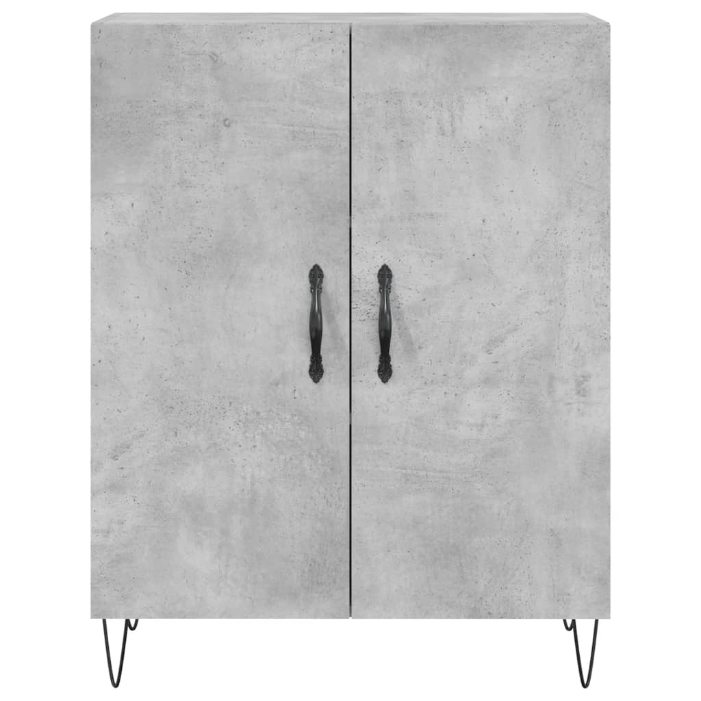 Image Buffet haut Gris béton 69,5x34x180 cm Bois d'ingénierie | Xios Store SNC vidaXL Xios Store SNC