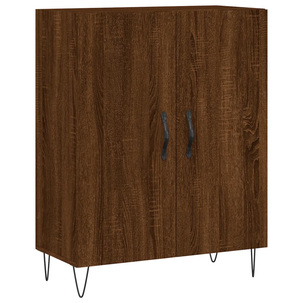 Image Buffet haut Chêne marron 69,5x34x180 cm Bois d'ingénierie | Xios Store SNC vidaXL Xios Store SNC