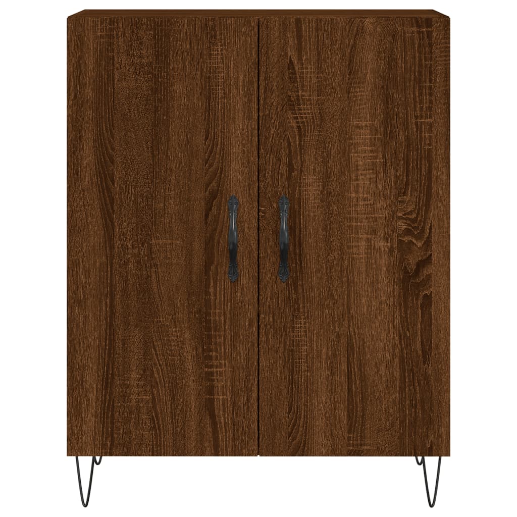 Image Buffet haut Chêne marron 69,5x34x180 cm Bois d'ingénierie | Xios Store SNC vidaXL Xios Store SNC