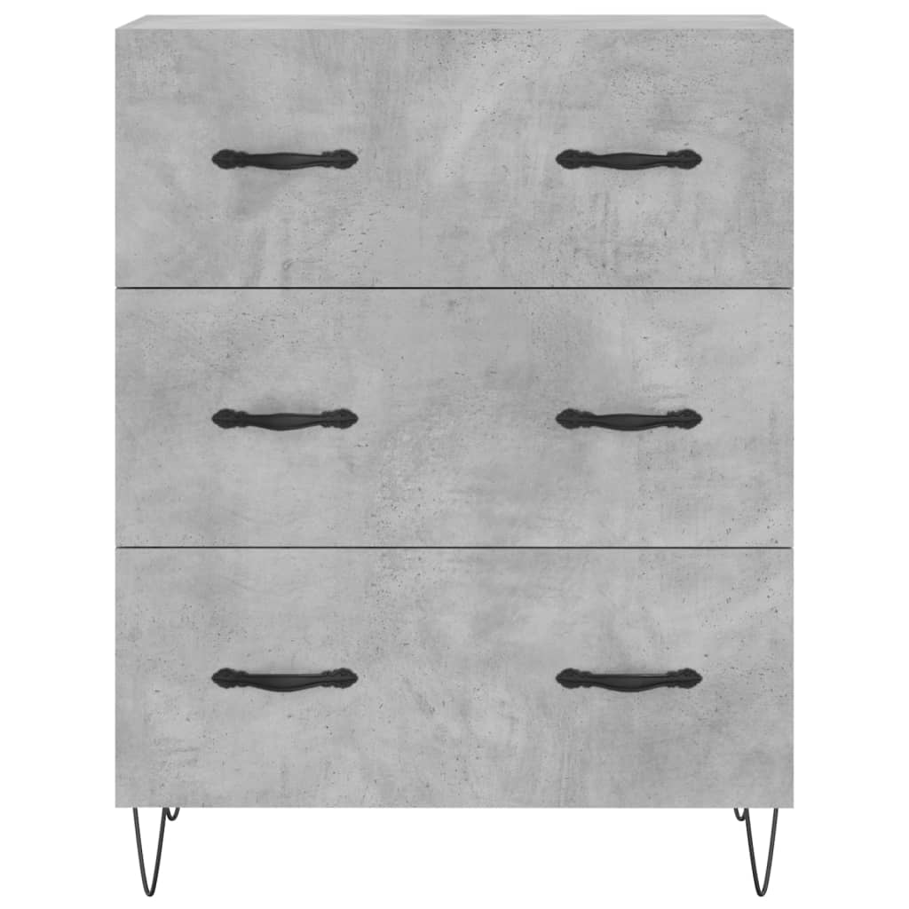 Image Buffet haut Gris béton 69,5x34x180 cm Bois d'ingénierie | Xios Store SNC vidaXL Xios Store SNC