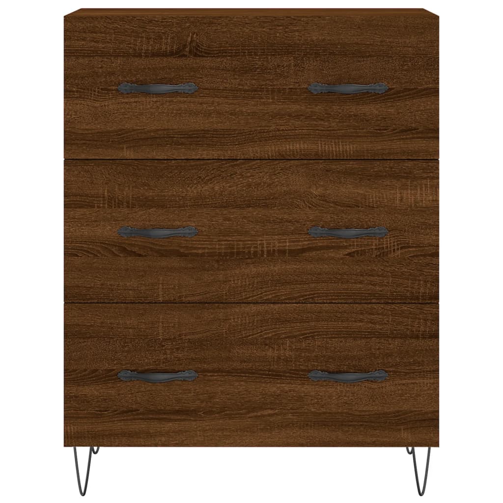 Image Buffet haut Chêne marron 69,5x34x180 cm Bois d'ingénierie | Xios Store SNC vidaXL Xios Store SNC