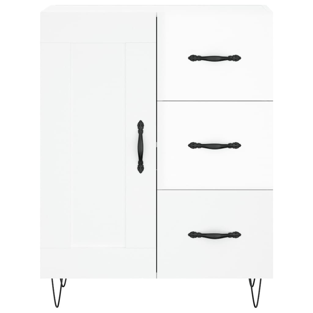 Image Buffet haut Blanc brillant 69,5x34x180 cm Bois d'ingénierie | Xios Store SNC vidaXL Xios Store SNC