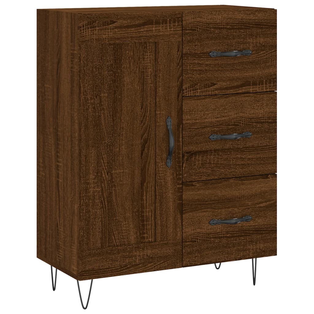 Image Buffet haut Chêne marron 69,5x34x180 cm Bois d'ingénierie | Xios Store SNC vidaXL Xios Store SNC