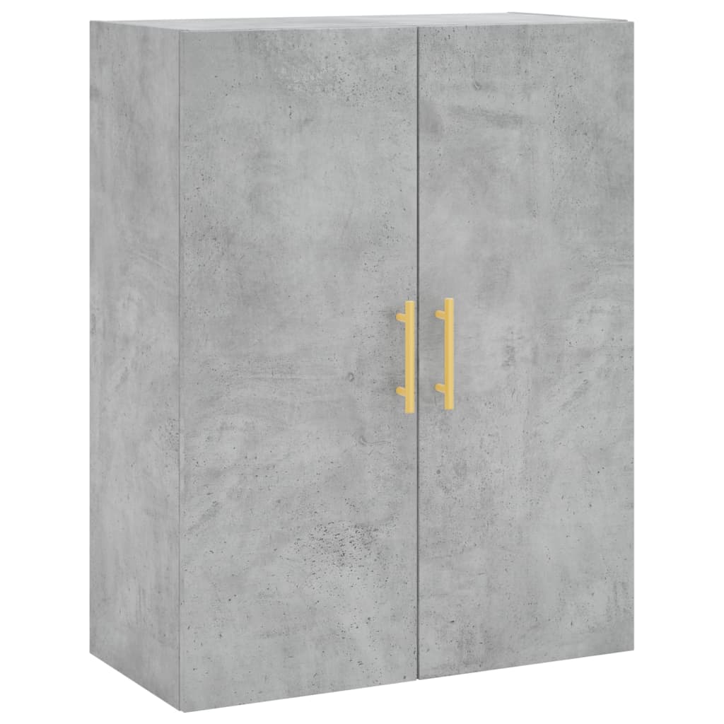 Image Buffet haut Gris béton 69,5x34x180 cm Bois d'ingénierie | Xios Store SNC vidaXL Xios Store SNC