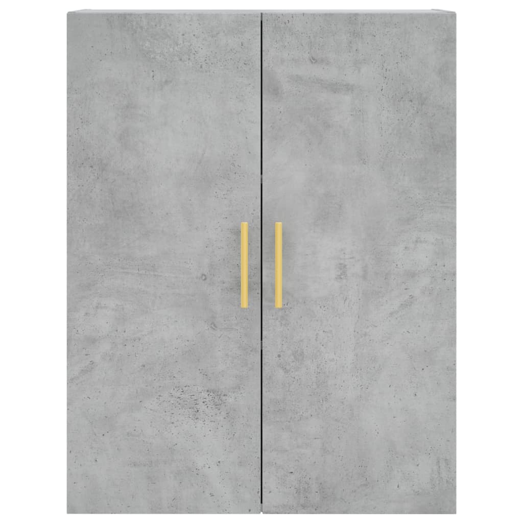 Image Buffet haut Gris béton 69,5x34x180 cm Bois d'ingénierie | Xios Store SNC vidaXL Xios Store SNC