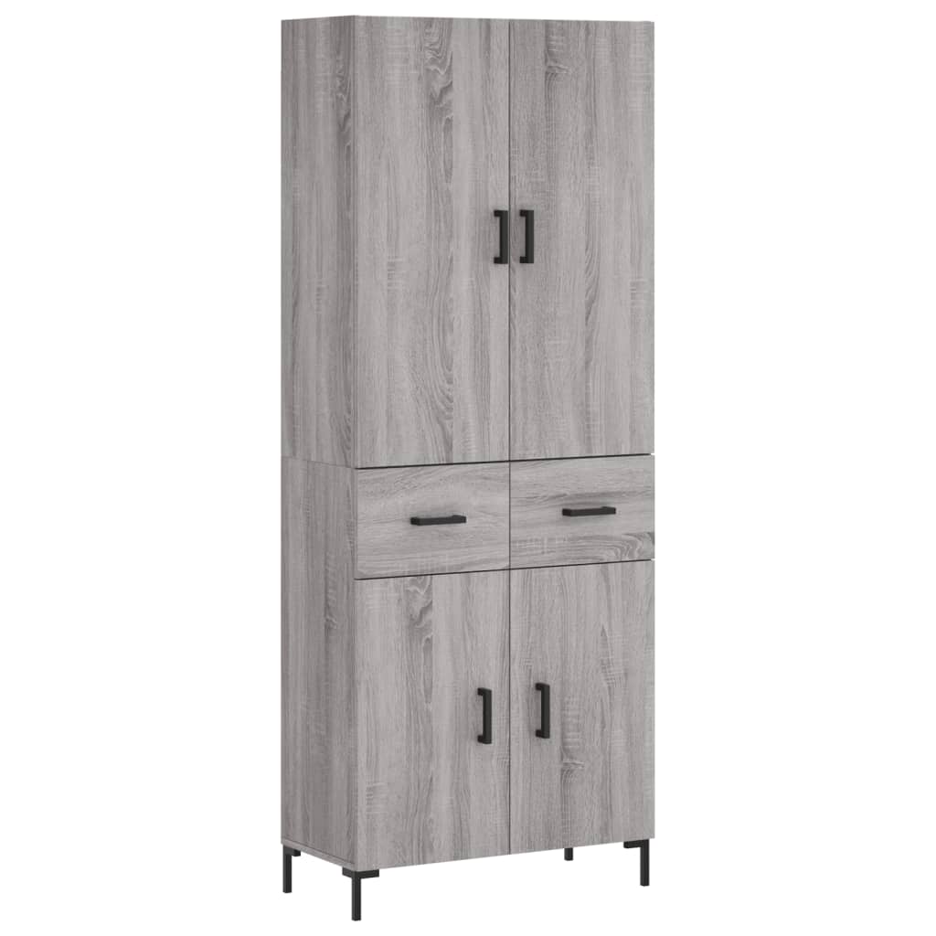 Image Buffet haut Sonoma gris 69,5x34x180 cm Bois d'ingénierie | Xios Store SNC vidaXL Xios Store SNC