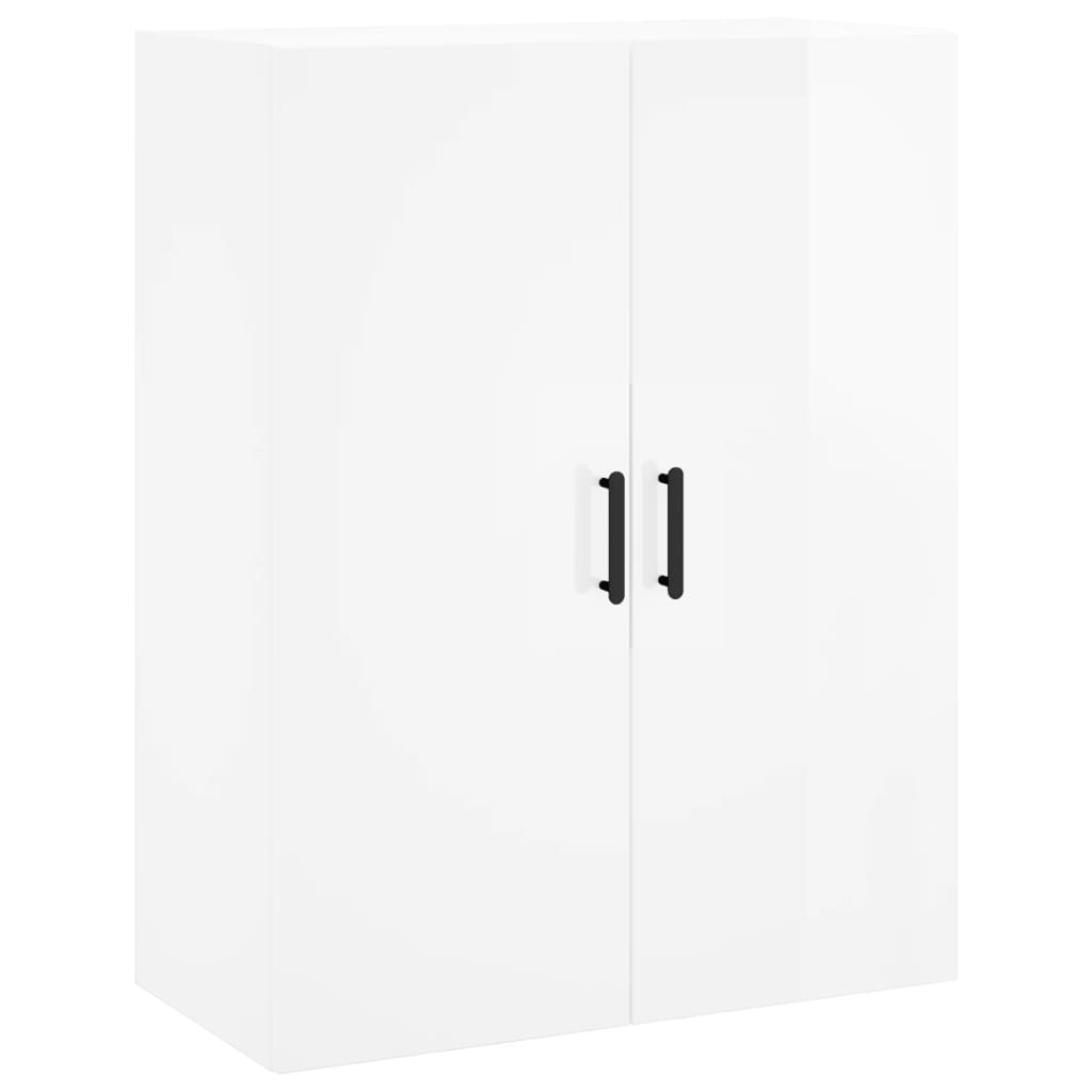 Image Buffet haut Blanc brillant 69,5x34x180 cm Bois d'ingénierie | Xios Store SNC vidaXL Xios Store SNC