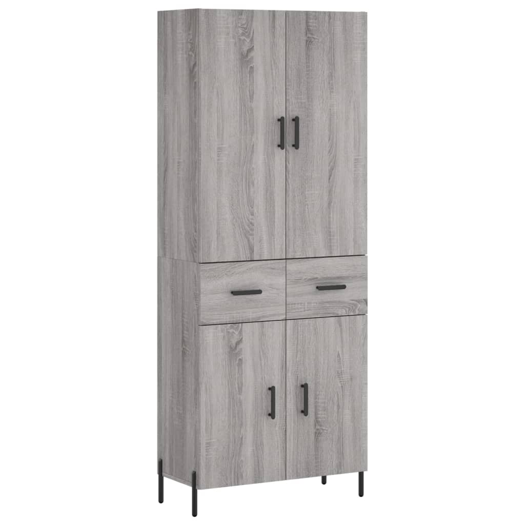 Image Buffet haut Sonoma gris 69,5x34x180 cm Bois d'ingénierie | Xios Store SNC vidaXL Xios Store SNC