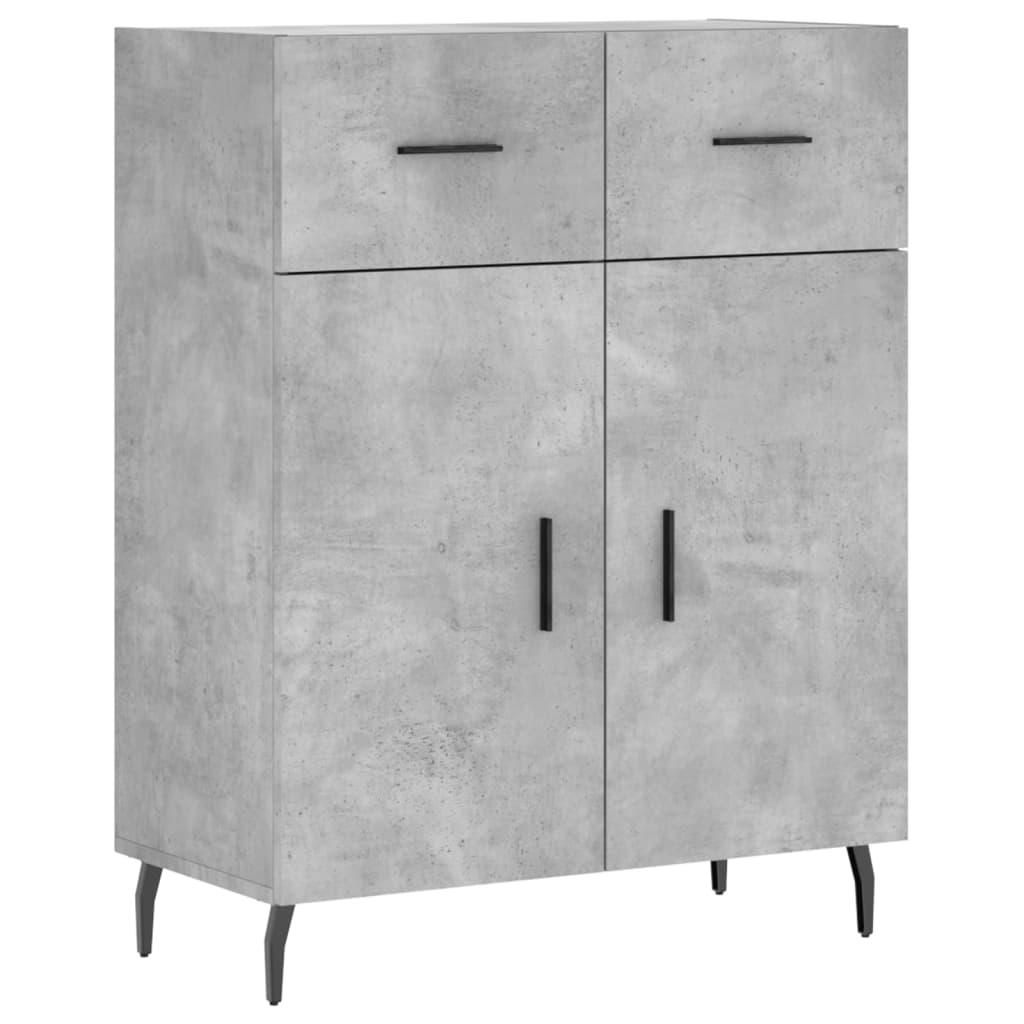 Image Buffet haut Gris béton 69,5x34x180 cm Bois d'ingénierie | Xios Store SNC vidaXL Xios Store SNC