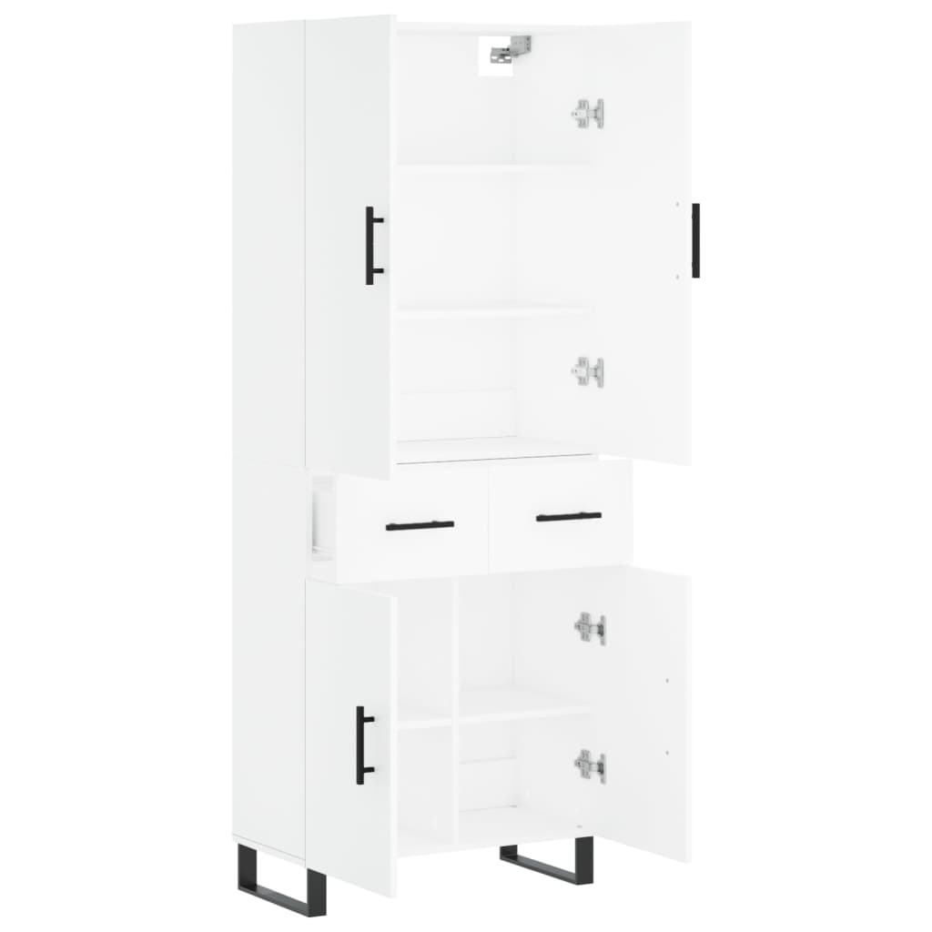 Image Buffet haut Blanc 69,5x34x180 cm Bois d'ingénierie | Xios Store SNC vidaXL Xios Store SNC