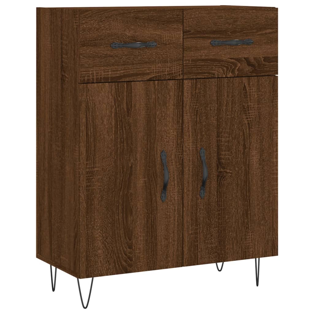 Image Buffet haut Chêne marron 69,5x34x180 cm Bois d'ingénierie | Xios Store SNC vidaXL Xios Store SNC