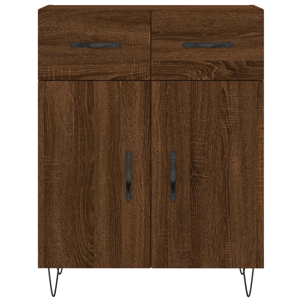 Image Buffet haut Chêne marron 69,5x34x180 cm Bois d'ingénierie | Xios Store SNC vidaXL Xios Store SNC