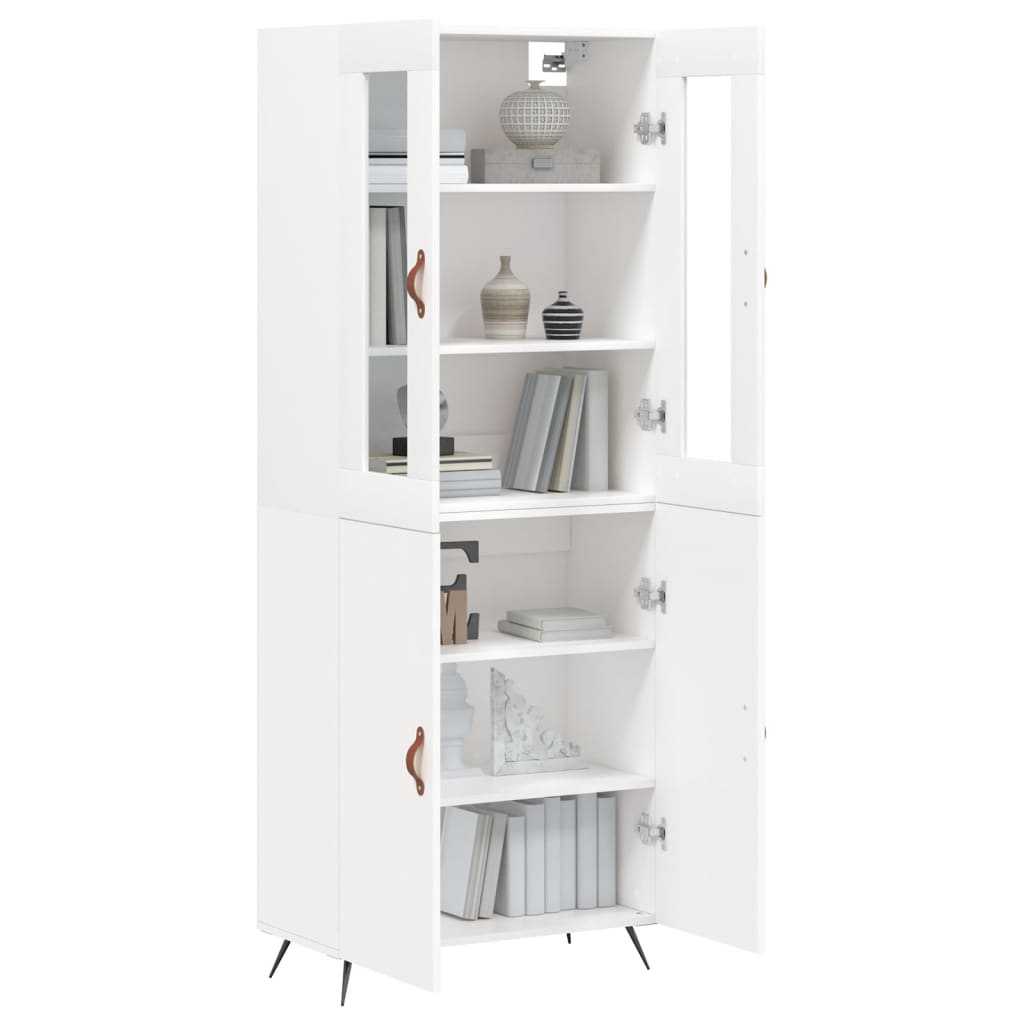 Image Buffet haut Blanc 69,5x34x180 cm Bois d'ingénierie | Xios Store SNC vidaXL Xios Store SNC