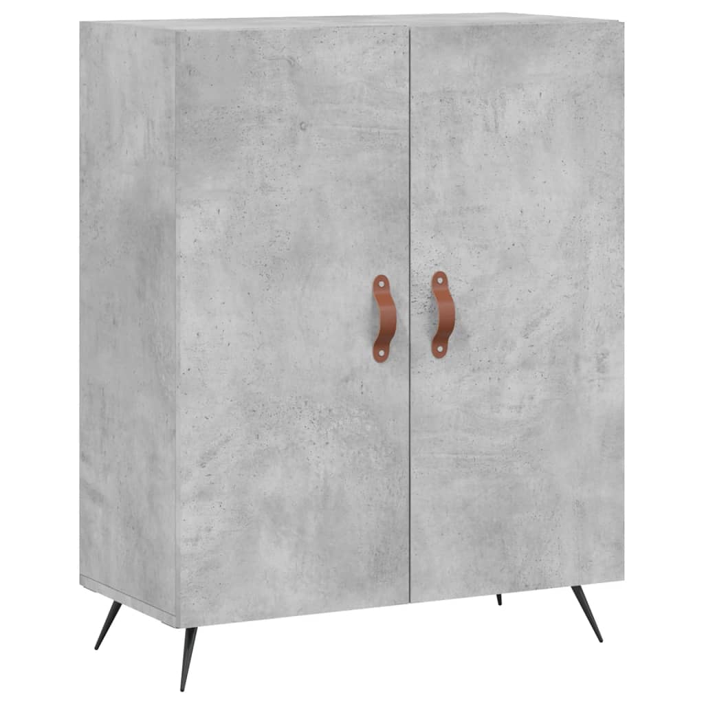 Image Buffet haut Gris béton 69,5x34x180 cm Bois d'ingénierie | Xios Store SNC vidaXL Xios Store SNC