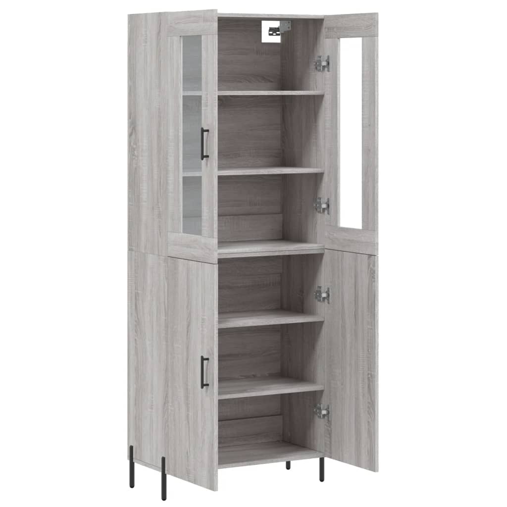 Image Buffet haut Sonoma gris 69,5x34x180 cm Bois d'ingénierie | Xios Store SNC vidaXL Xios Store SNC