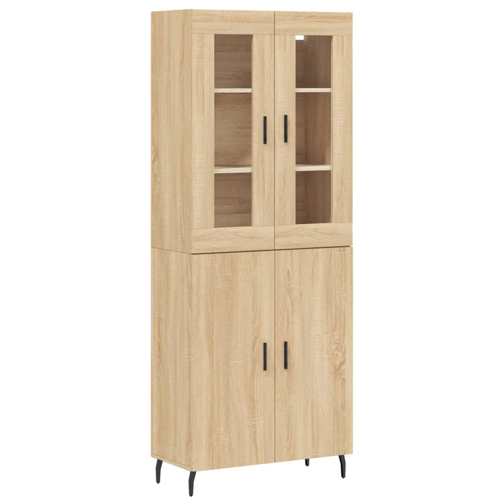 Image Buffet haut Chêne sonoma 69,5x34x180 cm Bois d'ingénierie | Xios Store SNC vidaXL Xios Store SNC