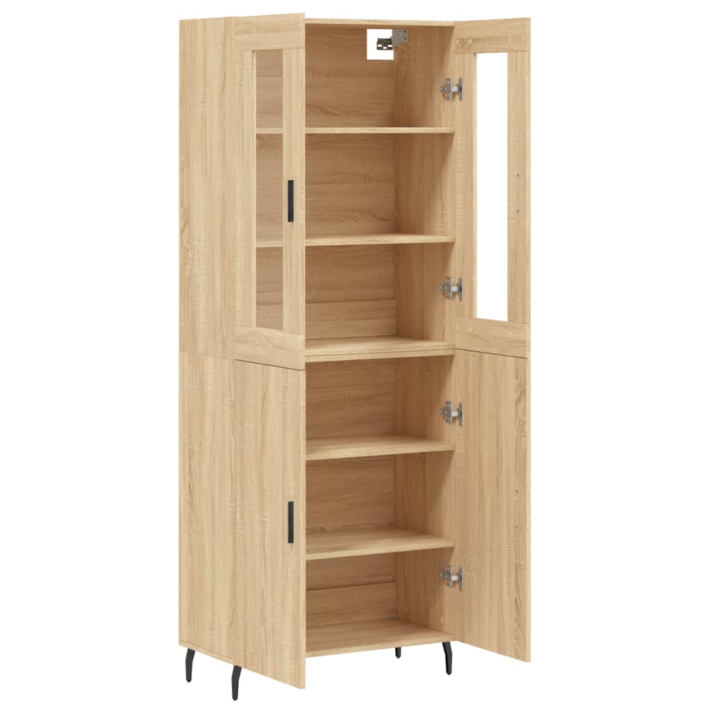 Image Buffet haut Chêne sonoma 69,5x34x180 cm Bois d'ingénierie | Xios Store SNC vidaXL Xios Store SNC