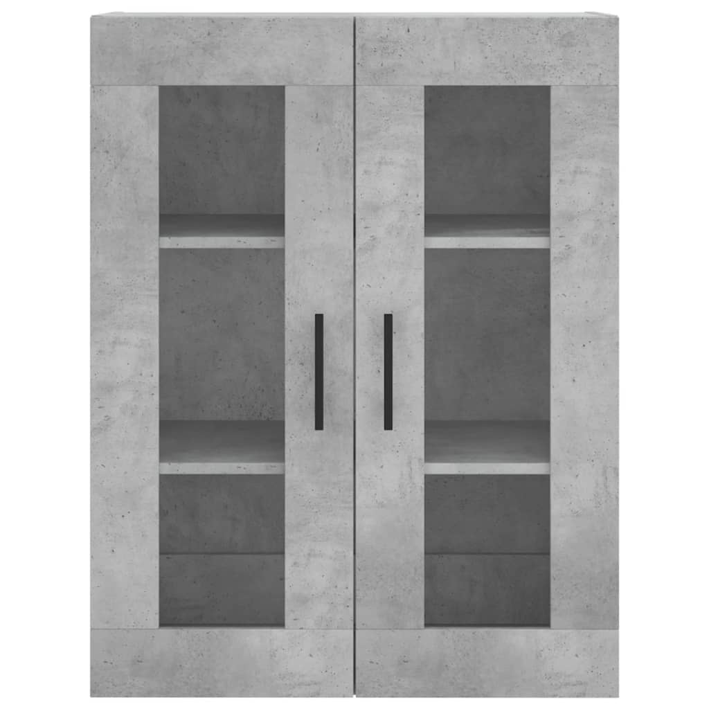 Image Buffet haut Gris béton 69,5x34x180 cm Bois d'ingénierie | Xios Store SNC vidaXL Xios Store SNC