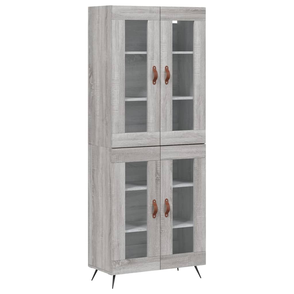 Image Buffet haut Sonoma gris 69,5x34x180 cm Bois d'ingénierie | Xios Store SNC vidaXL Xios Store SNC