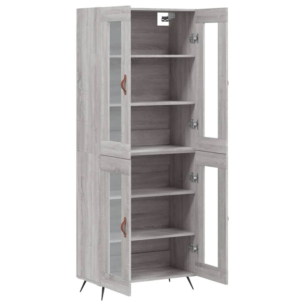 Image Buffet haut Sonoma gris 69,5x34x180 cm Bois d'ingénierie | Xios Store SNC vidaXL Xios Store SNC