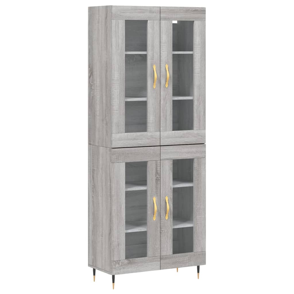 Image Buffet haut Sonoma gris 69,5x34x180 cm Bois d'ingénierie | Xios Store SNC vidaXL Xios Store SNC