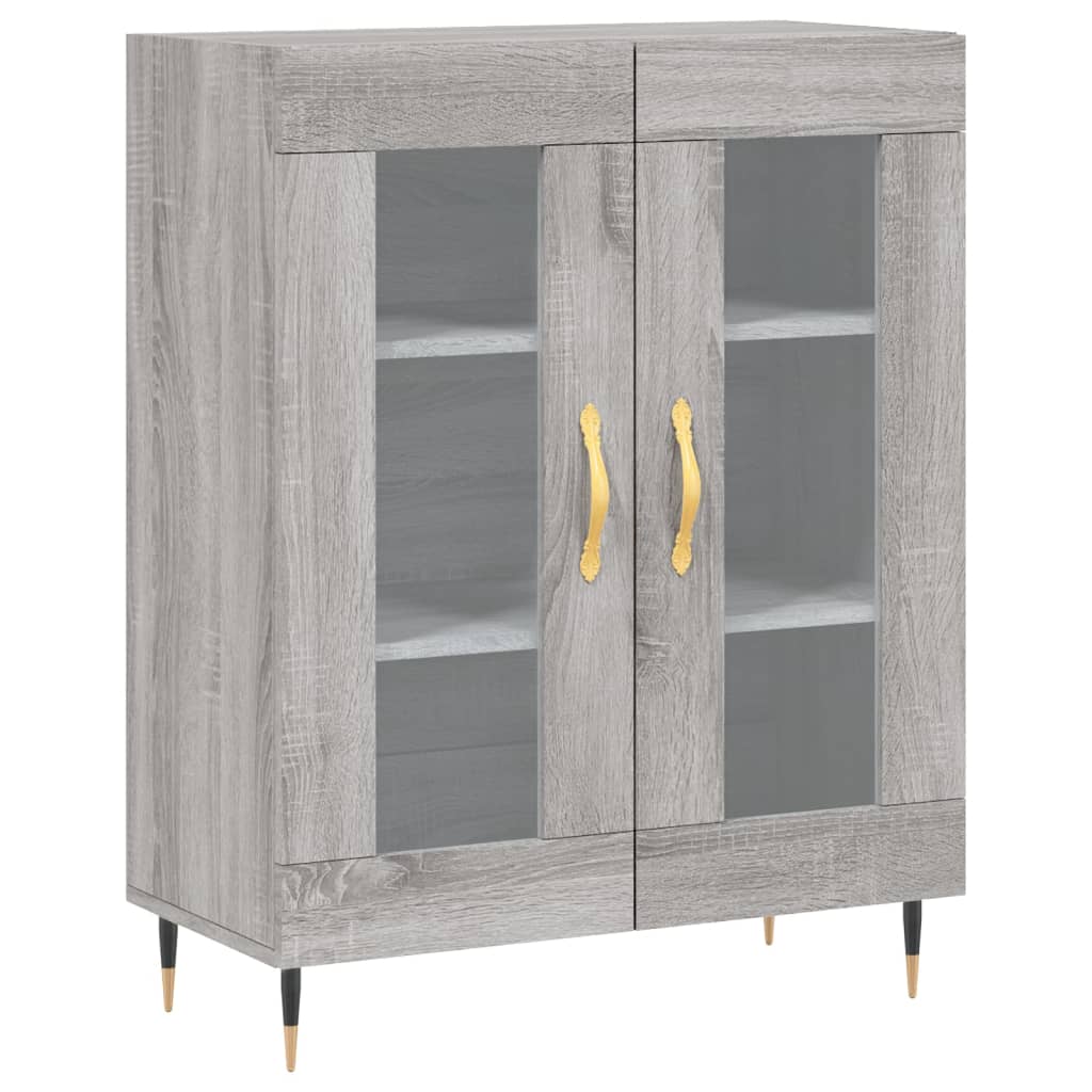 Image Buffet haut Sonoma gris 69,5x34x180 cm Bois d'ingénierie | Xios Store SNC vidaXL Xios Store SNC