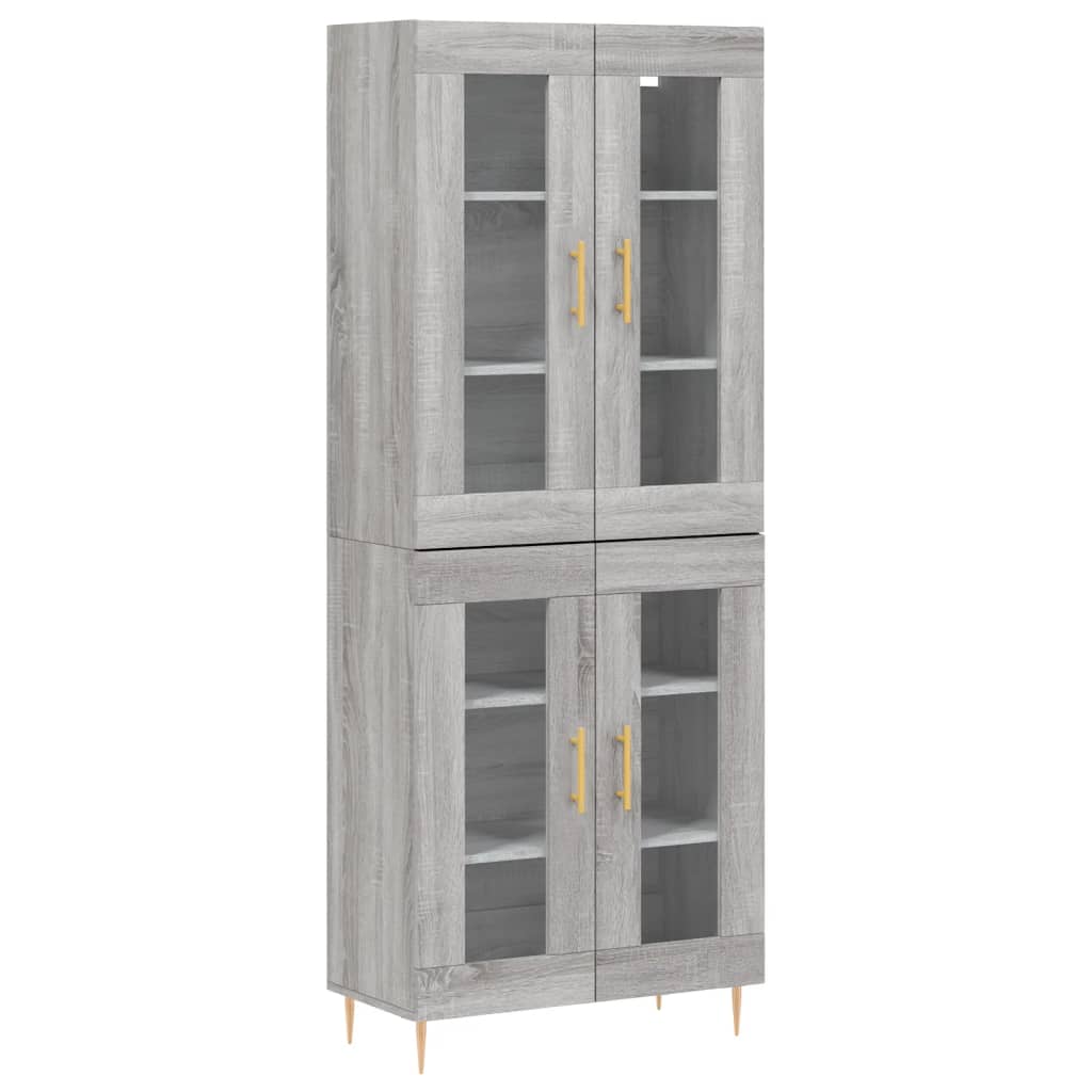 Image Buffet haut Sonoma gris 69,5x34x180 cm Bois d'ingénierie | Xios Store SNC vidaXL Xios Store SNC