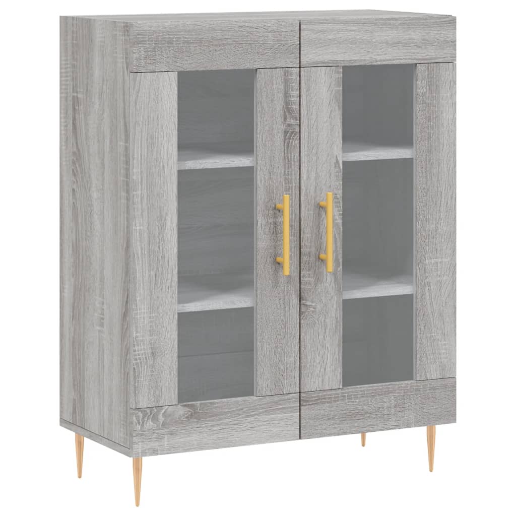 Image Buffet haut Sonoma gris 69,5x34x180 cm Bois d'ingénierie | Xios Store SNC vidaXL Xios Store SNC