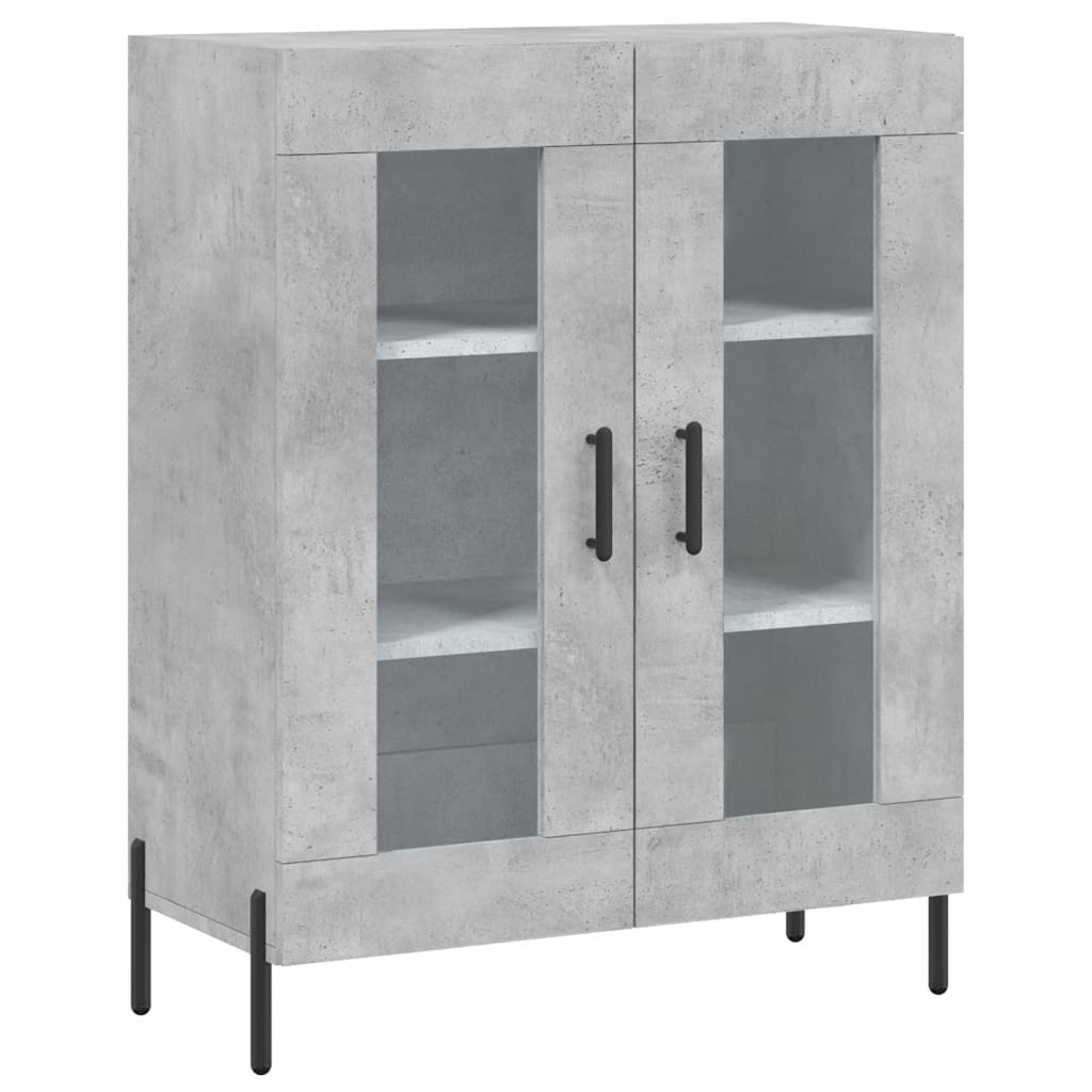 Image Buffet haut Gris béton 69,5x34x180 cm Bois d'ingénierie | Xios Store SNC vidaXL Xios Store SNC