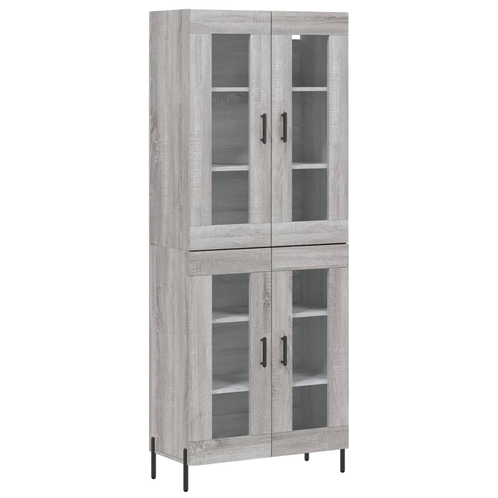 Image Buffet haut Sonoma gris 69,5x34x180 cm Bois d'ingénierie | Xios Store SNC vidaXL Xios Store SNC