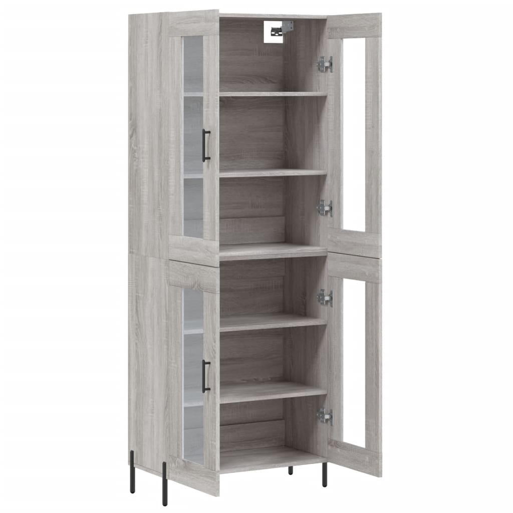 Image Buffet haut Sonoma gris 69,5x34x180 cm Bois d'ingénierie | Xios Store SNC vidaXL Xios Store SNC