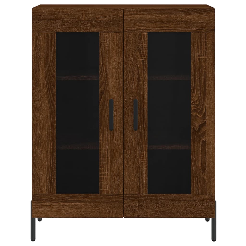 Image Buffet haut Chêne marron 69,5x34x180 cm Bois d'ingénierie | Xios Store SNC vidaXL Xios Store SNC