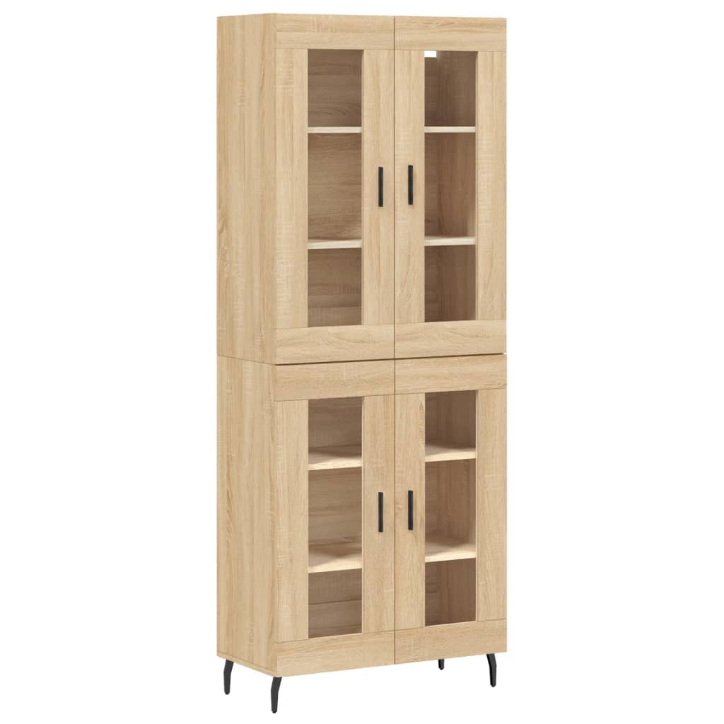 Image Buffet haut Chêne sonoma 69,5x34x180 cm Bois d'ingénierie | Xios Store SNC vidaXL Xios Store SNC