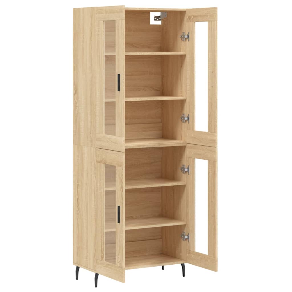 Image Buffet haut Chêne sonoma 69,5x34x180 cm Bois d'ingénierie | Xios Store SNC vidaXL Xios Store SNC