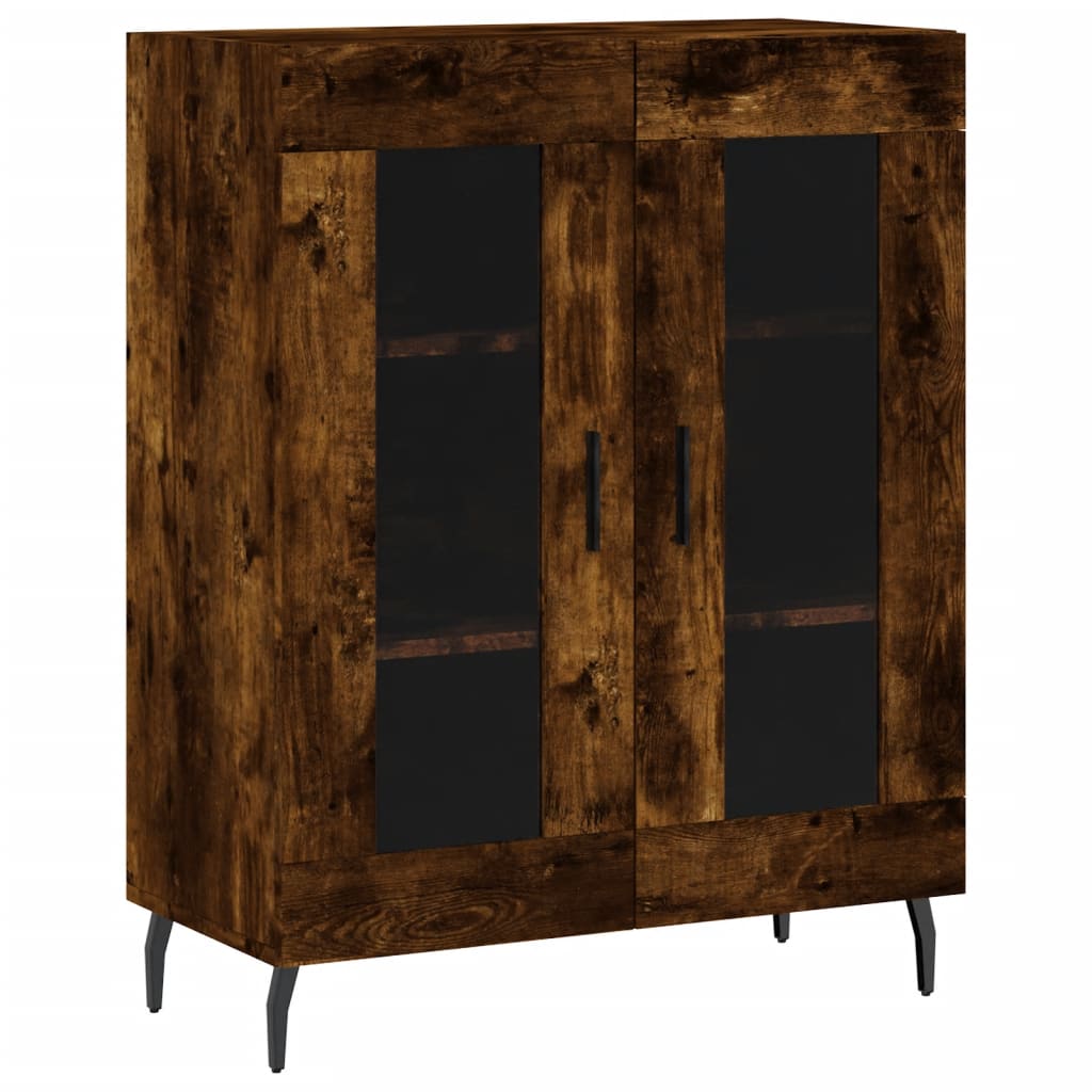 Image Buffet haut Chêne fumé 69,5x34x180 cm Bois d'ingénierie | Xios Store SNC vidaXL Xios Store SNC