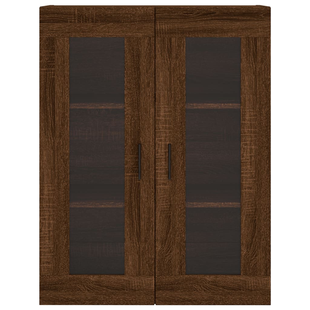 Image Buffet haut Chêne marron 69,5x34x180 cm Bois d'ingénierie | Xios Store SNC vidaXL Xios Store SNC