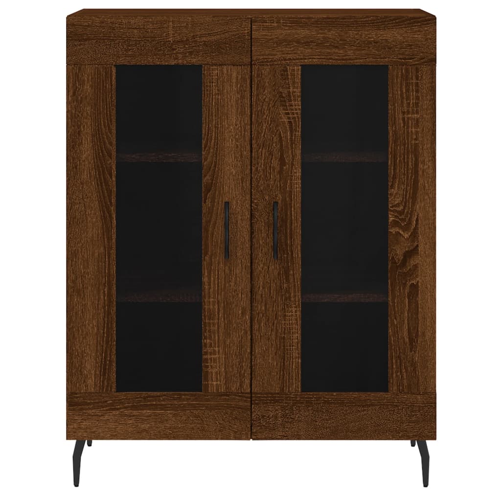 Image Buffet haut Chêne marron 69,5x34x180 cm Bois d'ingénierie | Xios Store SNC vidaXL Xios Store SNC