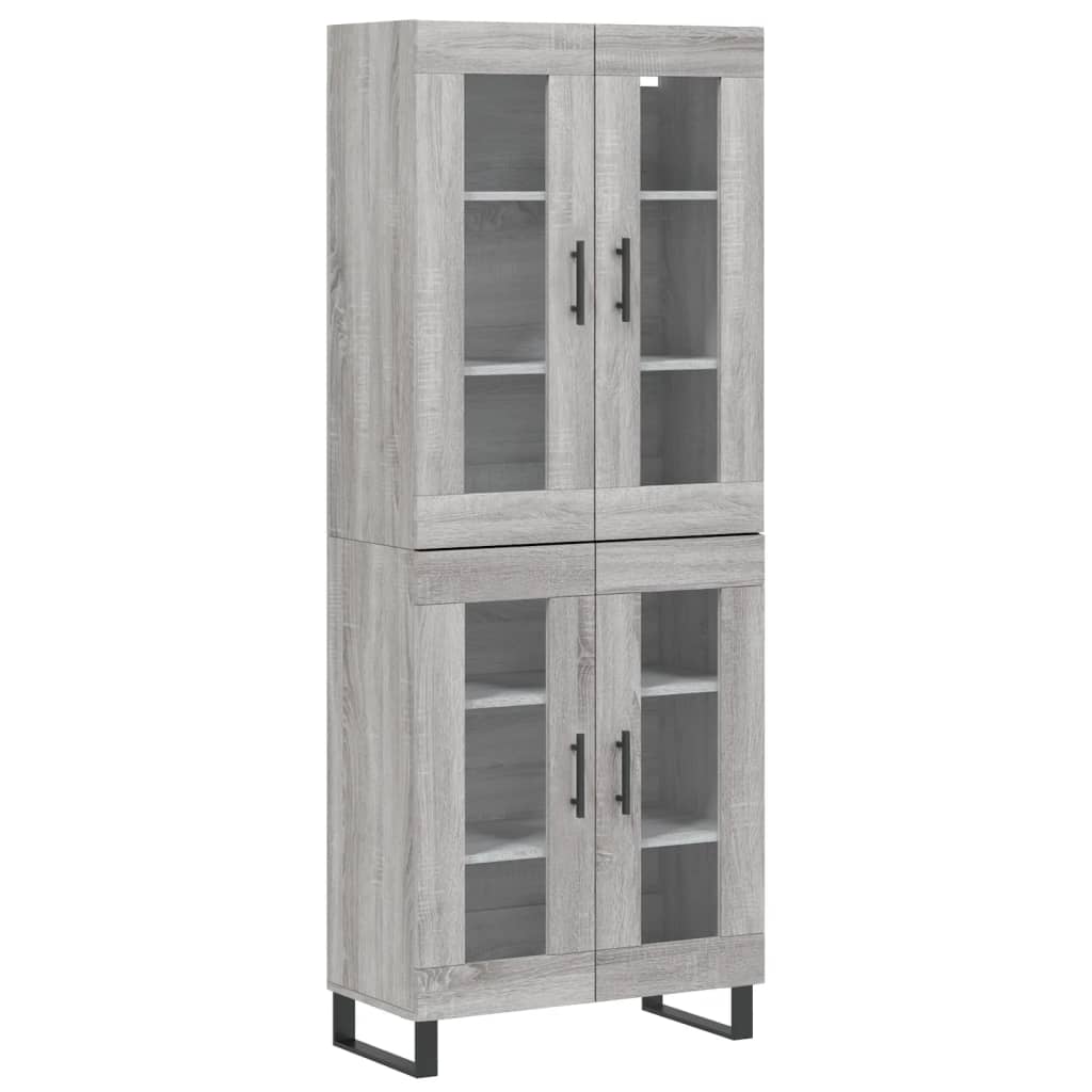 Image Buffet haut Sonoma gris 69,5x34x180 cm Bois d'ingénierie | Xios Store SNC vidaXL Xios Store SNC